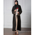 Premium quality polyester fashion muslim wear dress women black modern abaya